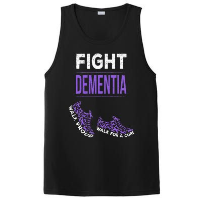 Walk For A Cure Dementia Awareness Purple Ribbon Support PosiCharge Competitor Tank