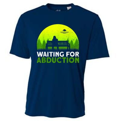 Waiting For Abduction Ufo Alien Conspiracy Cooling Performance Crew T-Shirt