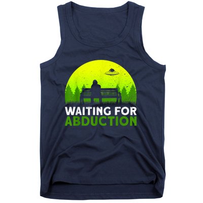 Waiting For Abduction Ufo Alien Conspiracy Tank Top