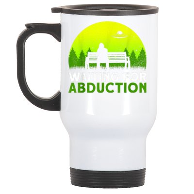 Waiting For Abduction Ufo Alien Conspiracy Stainless Steel Travel Mug