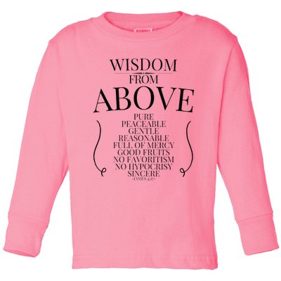 Wisdom From Above Toddler Long Sleeve Shirt