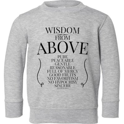 Wisdom From Above Toddler Sweatshirt