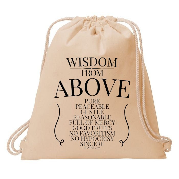 Wisdom From Above Drawstring Bag