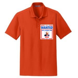 Wanted For A Second Term 2024 Trumps Mugshot President Gift Dry Zone Grid Polo