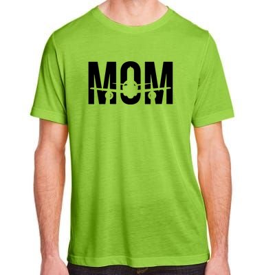 Womens Funny Airplane Pilot Mom Aviation Lover Gift Mom Pilot Adult ChromaSoft Performance T-Shirt