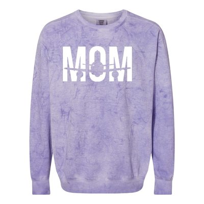 Womens Funny Airplane Pilot Mom Aviation Lover Gift Mom Pilot Colorblast Crewneck Sweatshirt