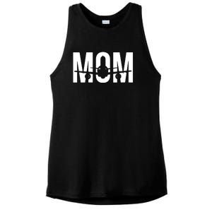 Womens Funny Airplane Pilot Mom Aviation Lover Gift Mom Pilot Ladies PosiCharge Tri-Blend Wicking Tank