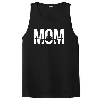 Womens Funny Airplane Pilot Mom Aviation Lover Gift Mom Pilot PosiCharge Competitor Tank