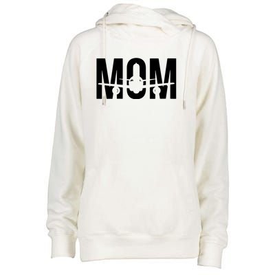 Womens Funny Airplane Pilot Mom Aviation Lover Gift Mom Pilot Womens Funnel Neck Pullover Hood