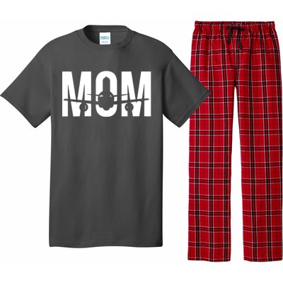 Womens Funny Airplane Pilot Mom Aviation Lover Gift Mom Pilot Pajama Set