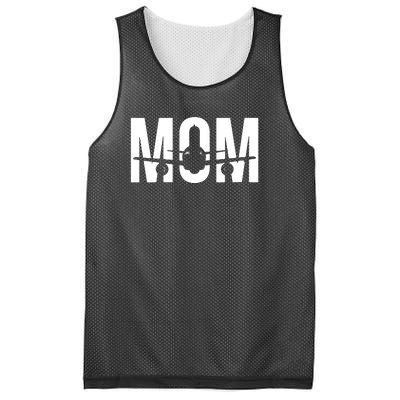 Womens Funny Airplane Pilot Mom Aviation Lover Gift Mom Pilot Mesh Reversible Basketball Jersey Tank