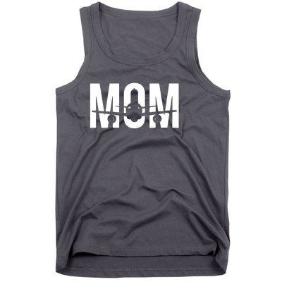 Womens Funny Airplane Pilot Mom Aviation Lover Gift Mom Pilot Tank Top