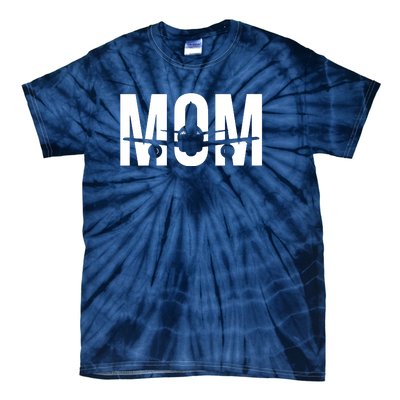 Womens Funny Airplane Pilot Mom Aviation Lover Gift Mom Pilot Tie-Dye T-Shirt