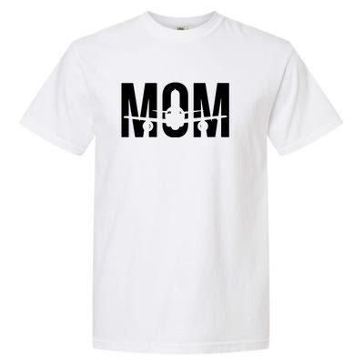 Womens Funny Airplane Pilot Mom Aviation Lover Gift Mom Pilot Garment-Dyed Heavyweight T-Shirt