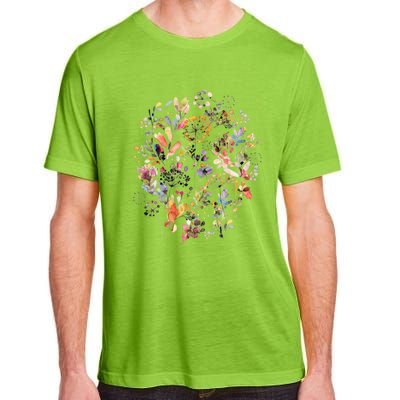 Wild Flowers And Plants Watercolor Wild Nature Botanical Print Adult ChromaSoft Performance T-Shirt