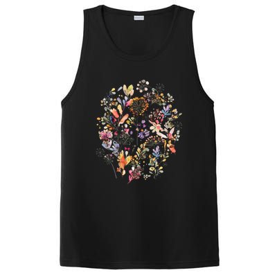 Wild Flowers And Plants Watercolor Wild Nature Botanical Print PosiCharge Competitor Tank