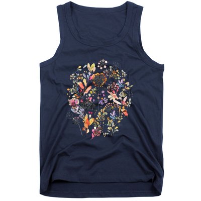 Wild Flowers And Plants Watercolor Wild Nature Botanical Print Tank Top