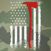 Wildland Firefighter Axe American Flag Thin Red Line Fireman Legacy Tie Dye Trucker Hat