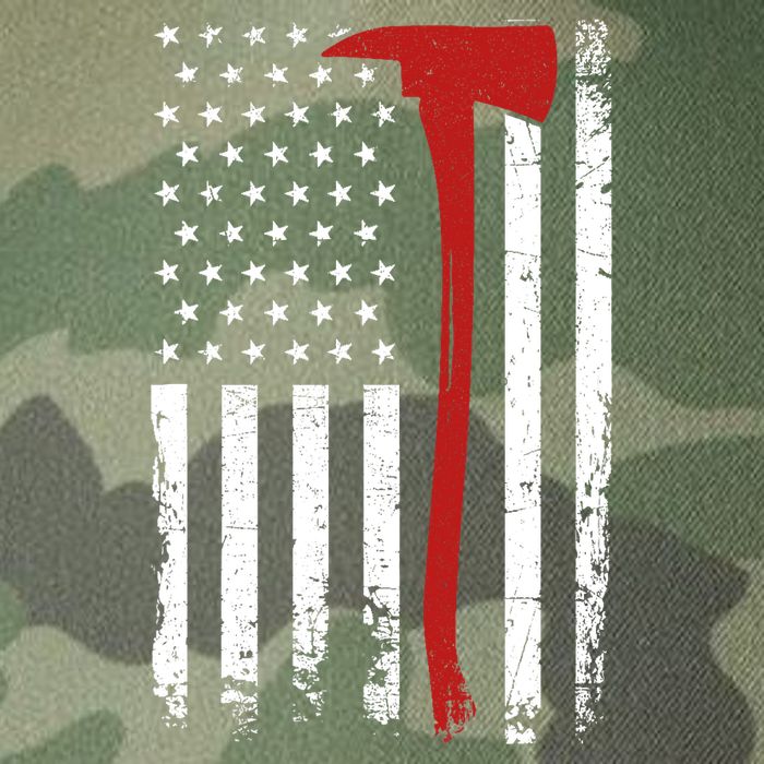 Wildland Firefighter Axe American Flag Thin Red Line Fireman Legacy Tie Dye Trucker Hat