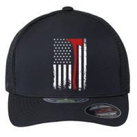 Wildland Firefighter Axe American Flag Thin Red Line Fireman Flexfit Unipanel Trucker Cap