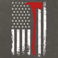 Wildland Firefighter Axe American Flag Thin Red Line Fireman Cotton Canvas Backpack