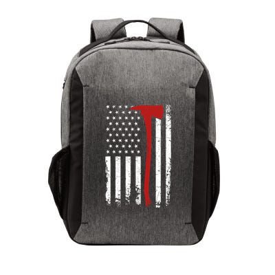Wildland Firefighter Axe American Flag Thin Red Line Fireman Vector Backpack