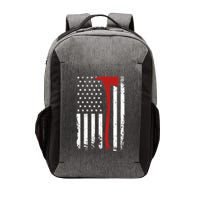 Wildland Firefighter Axe American Flag Thin Red Line Fireman Vector Backpack