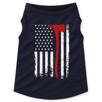 Wildland Firefighter Axe American Flag Thin Red Line Fireman Doggie Tank