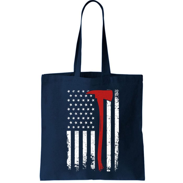 Wildland Firefighter Axe American Flag Thin Red Line Fireman Bag