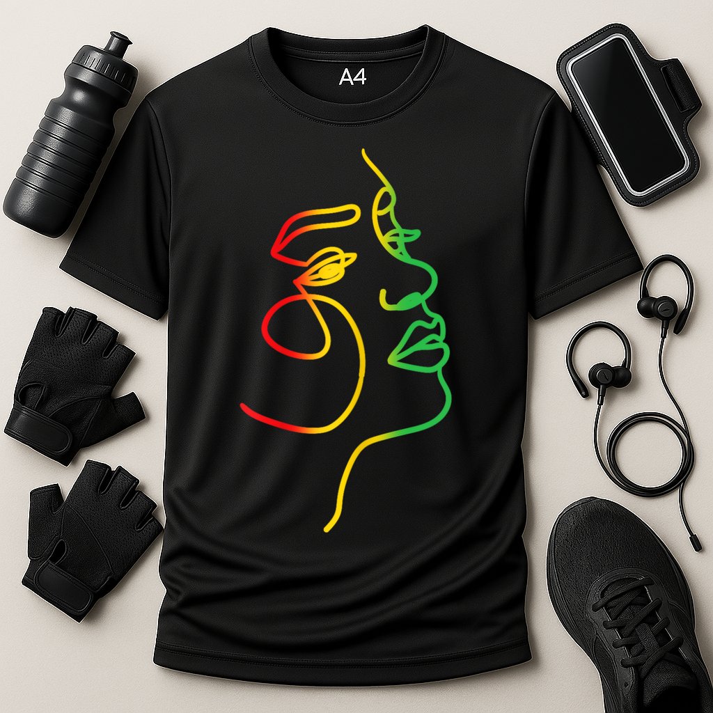 Womens Face Abstract Juneteenth Art Back History Women African Cooling Performance Crew T-Shirt