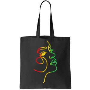 Womens Face Abstract Juneteenth Art Back History Women African Tote Bag