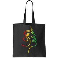 Womens Face Abstract Juneteenth Art Back History Women African Tote Bag