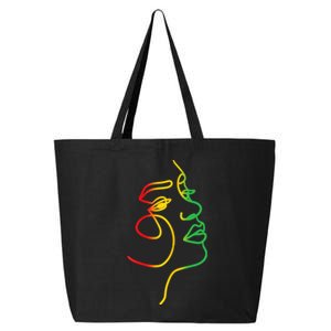 Womens Face Abstract Juneteenth Art Back History Women African 25L Jumbo Tote