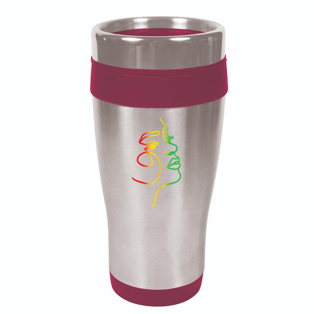 Womens Face Abstract Juneteenth Art Back History Women African 16oz Travel Tumbler