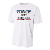 We Finally Beat Medicare Funny Political Youth Performance Sprint T-Shirt