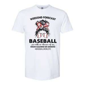 Weekend Forecast Baseball with no chance of HOUSE CLEANING Softstyle CVC T-Shirt