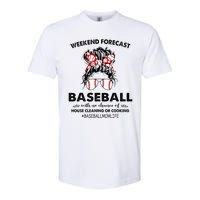 Weekend Forecast Baseball with no chance of HOUSE CLEANING Softstyle CVC T-Shirt