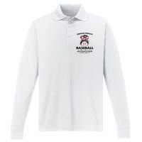 Weekend Forecast Baseball with no chance of HOUSE CLEANING Performance Long Sleeve Polo