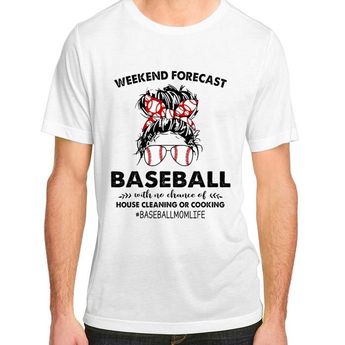 Weekend Forecast Baseball with no chance of HOUSE CLEANING Adult ChromaSoft Performance T-Shirt