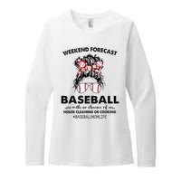 Weekend Forecast Baseball with no chance of HOUSE CLEANING Womens CVC Long Sleeve Shirt