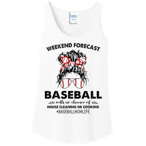 Weekend Forecast Baseball with no chance of HOUSE CLEANING Ladies Essential Tank