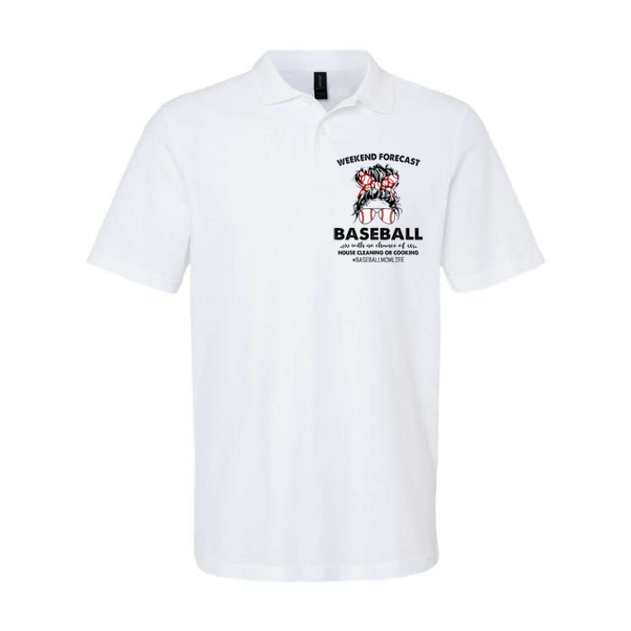 Weekend Forecast Baseball with no chance of HOUSE CLEANING Softstyle Adult Sport Polo