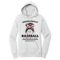 Weekend Forecast Baseball with no chance of HOUSE CLEANING Women's Pullover Hoodie