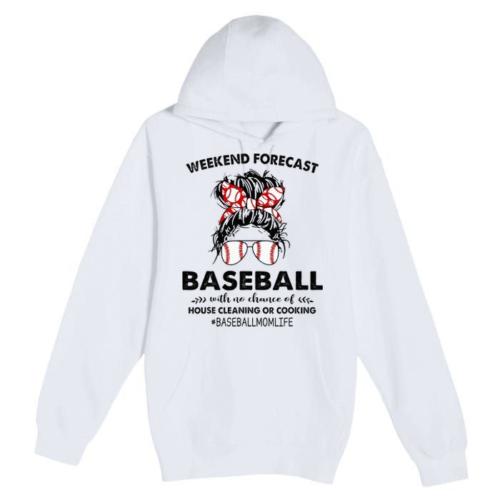 Weekend Forecast Baseball with no chance of HOUSE CLEANING Premium Pullover Hoodie