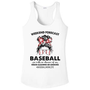 Weekend Forecast Baseball with no chance of HOUSE CLEANING Ladies PosiCharge Competitor Racerback Tank