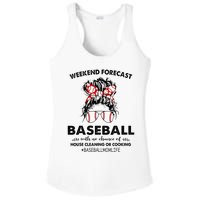 Weekend Forecast Baseball with no chance of HOUSE CLEANING Ladies PosiCharge Competitor Racerback Tank