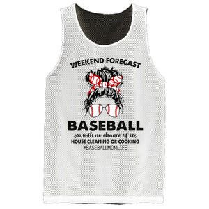 Weekend Forecast Baseball with no chance of HOUSE CLEANING Mesh Reversible Basketball Jersey Tank