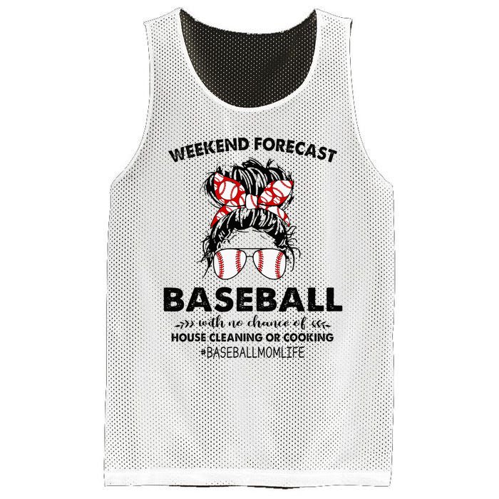 Weekend Forecast Baseball with no chance of HOUSE CLEANING Mesh Reversible Basketball Jersey Tank