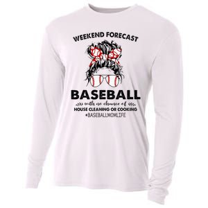 Weekend Forecast Baseball with no chance of HOUSE CLEANING Cooling Performance Long Sleeve Crew