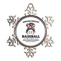 Weekend Forecast Baseball with no chance of HOUSE CLEANING Metallic Star Ornament